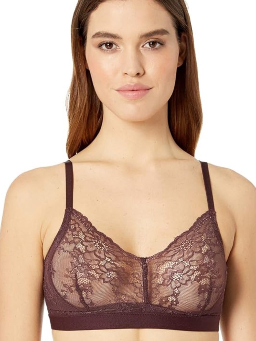 🆕Spanx Spotlight On Lace Bralette Garnet - Picture 2 of 4